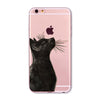 Transparent Fashion Love Cat Cases For Mobile Phone